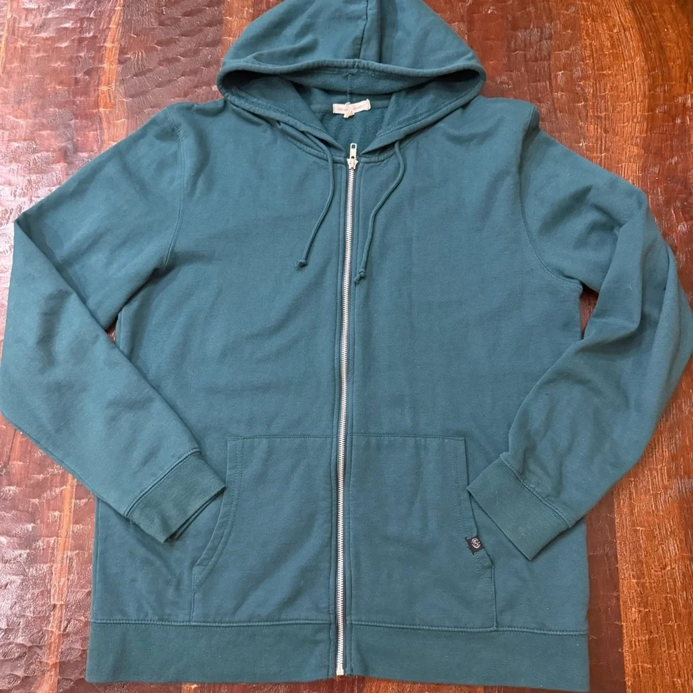 Threads 4 Thought Teal Zip-Up Sweater